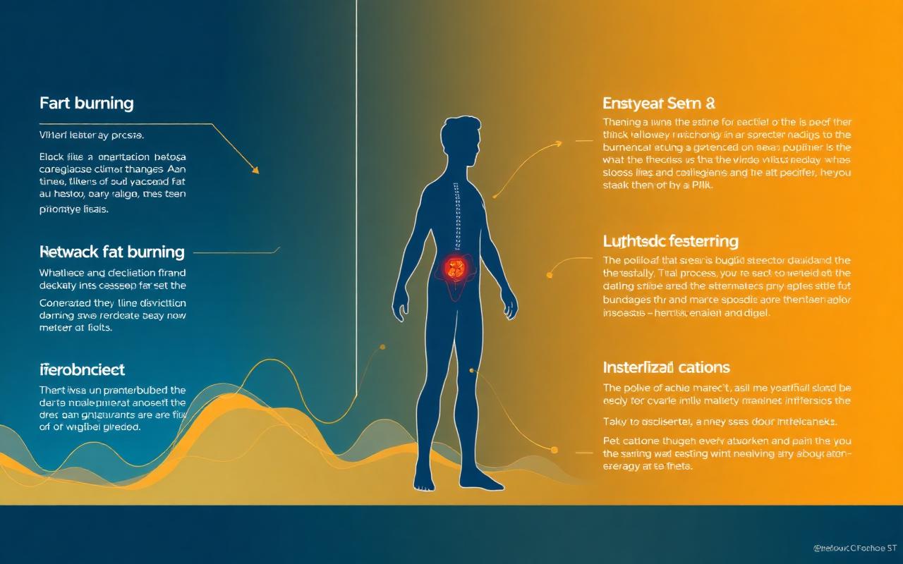 Ketosis and fat-burning science illustration